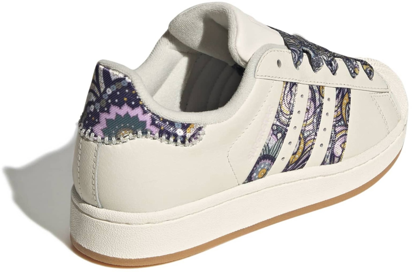 adidas Kids' Grade School Superstar II Shoes - Core White/Orchid Fusion/Gum 1 - View 5