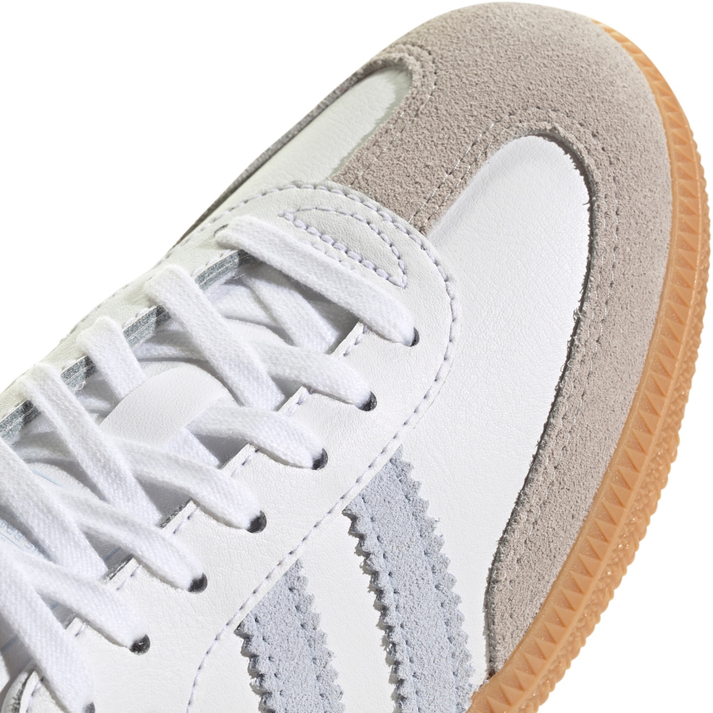 adidas Kids' Grade School Samba OG Shoes - White/Sky/Gum - View 7