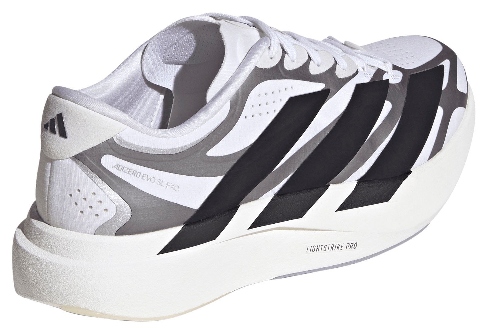adidas Men's Adizero EVO SL EXO Running Shoes - White/Black/Metallic - View 6