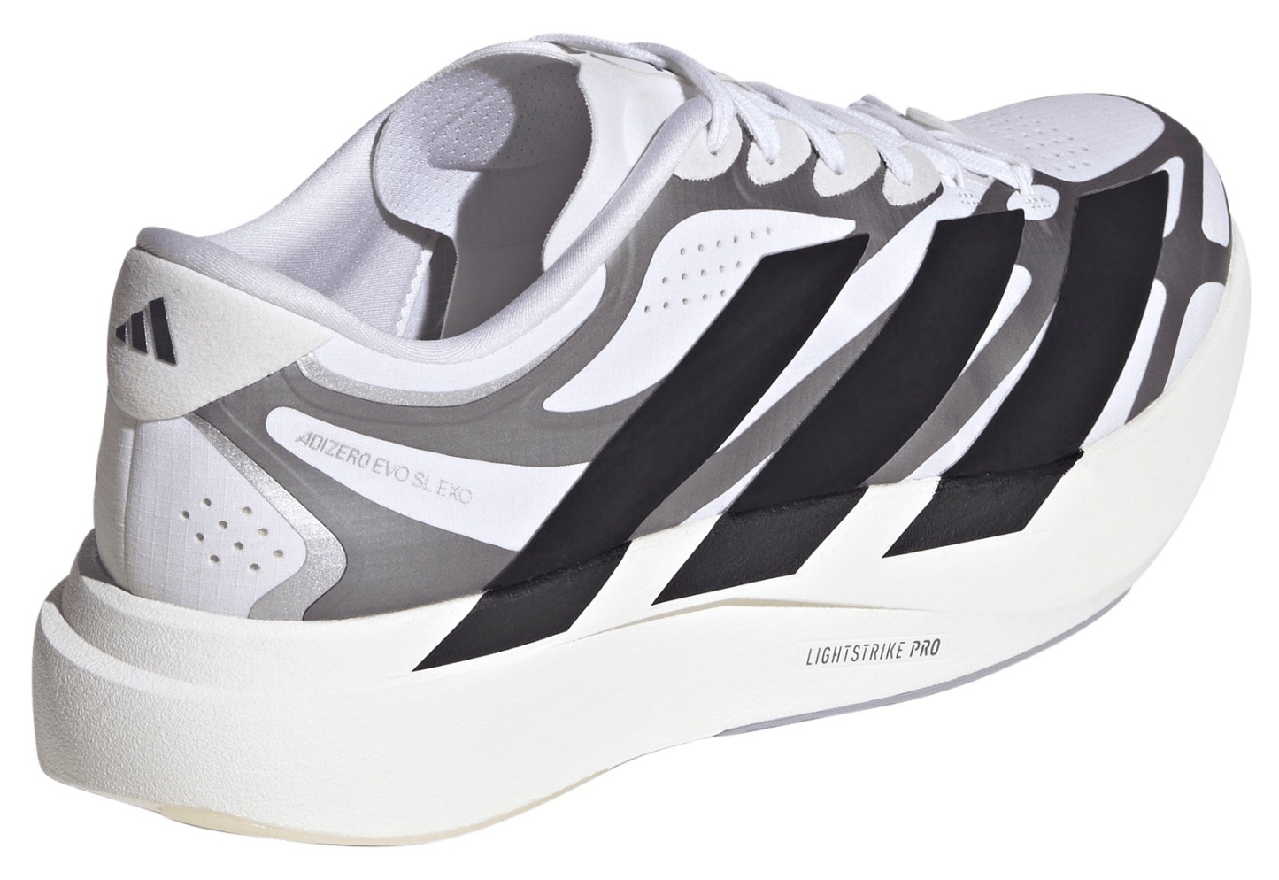adidas Men's Adizero EVO SL EXO Running Shoes - White/Black/Metallic - View 6