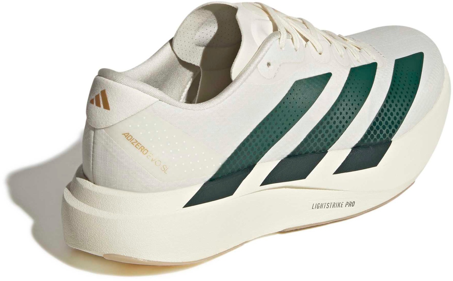 adidas Men's Adizero EVO SL Woven Running Shoes - White/Collegiate Green/Royal - View 7