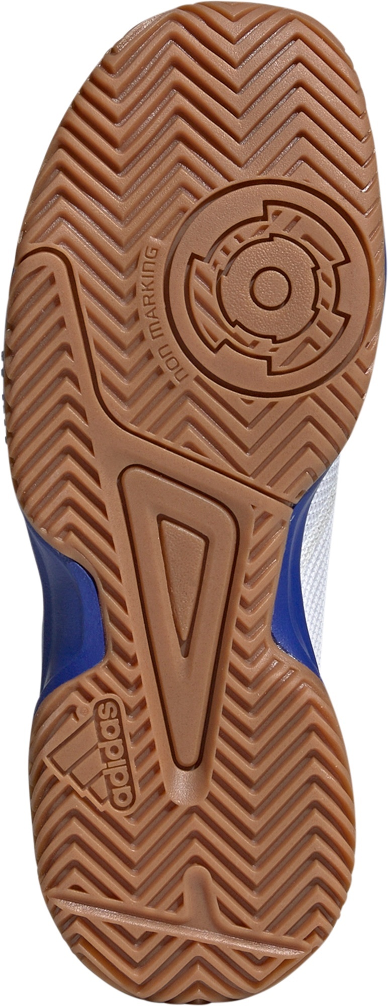 adidas Kids' Grade School Stabil Indoor Shoes - White/Black/Blue - View 3