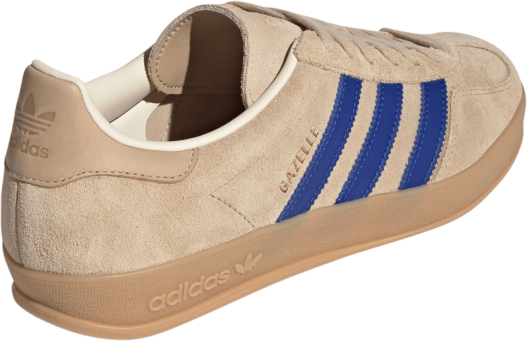 adidas Men's Gazelle Indoor Shoes - Beige/Royal Blue/White - View 5