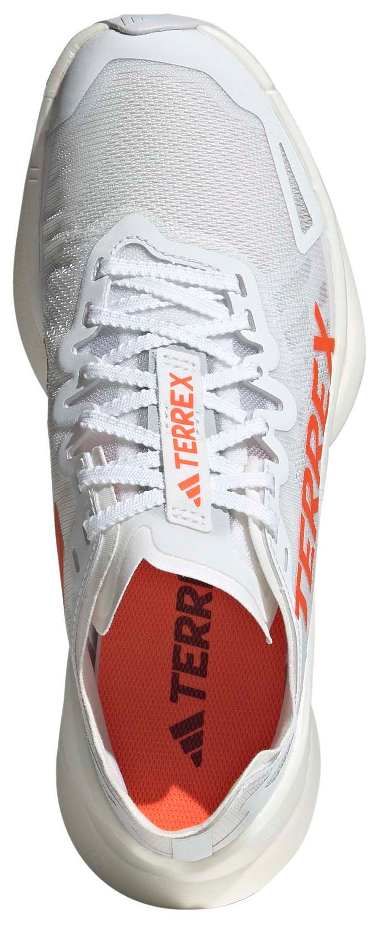 adidas Women's Terrex Agravic Speed Ultra Trail Running Shoes - White/Orange - View 2