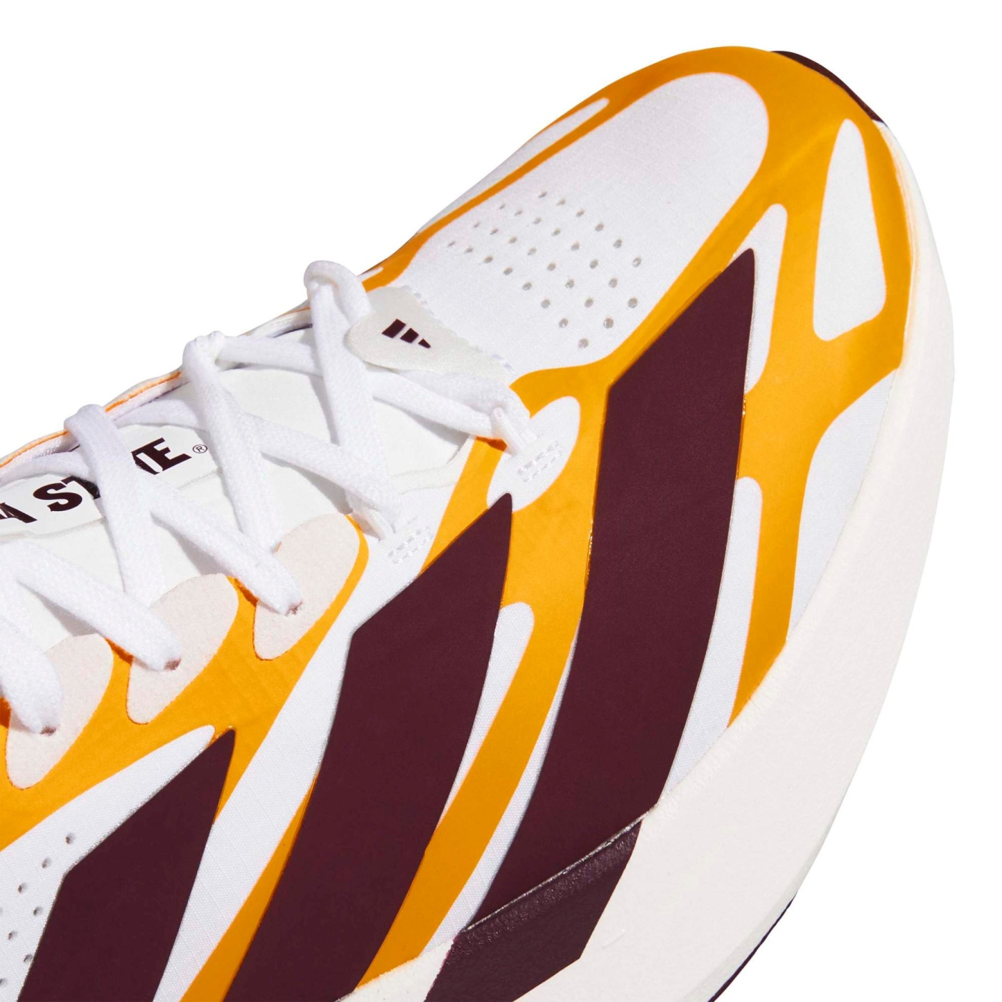 adidas Men's Adizero EVO SL EXO Arizona State Running Shoes - Ftwr White/Team Maroon/Team College Gold - View 8