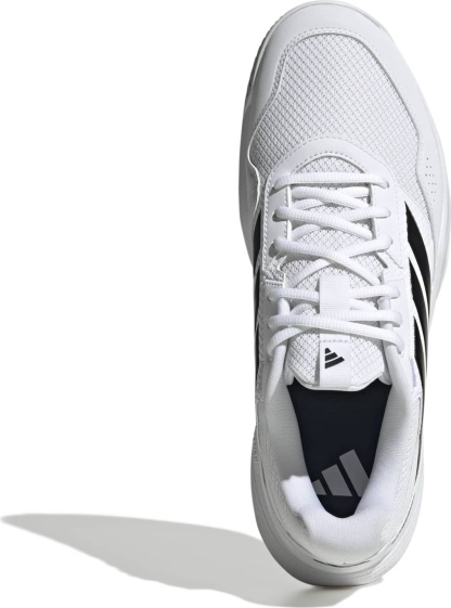 adidas Men's GameCourt 3 All Court Tennis Shoes - Ftwr White/Core Black/Core Blk - View 4