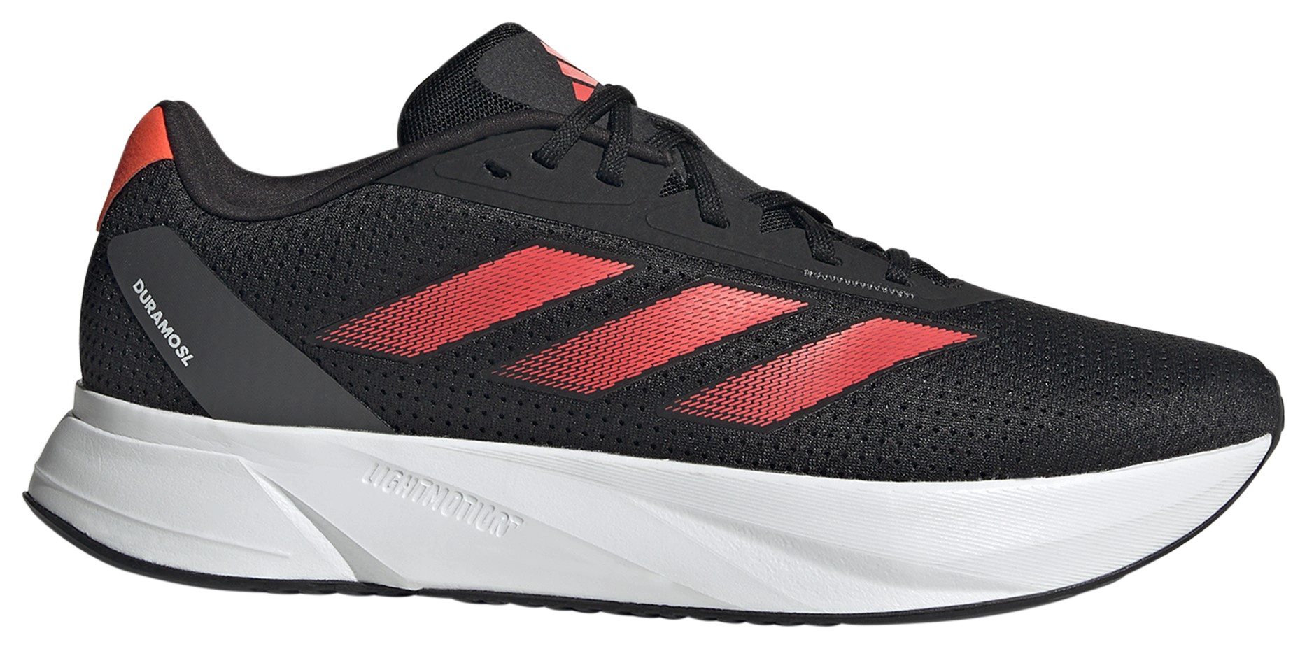 adidas Men's Duramo SL Running Shoes - Black/Solar Red - View 1