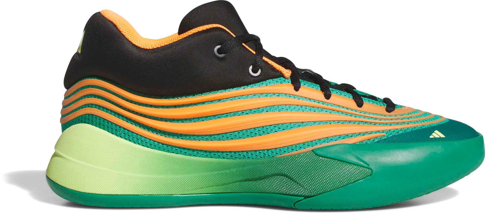 adidas Dame X 'Meet The Moment' Basketball Shoes - Court Green/Lucid Orange/Frozen Lemon - View 1