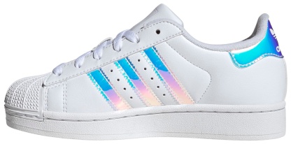 adidas Kids' Grade School Superstar II Shoes - White/Blue - View 4