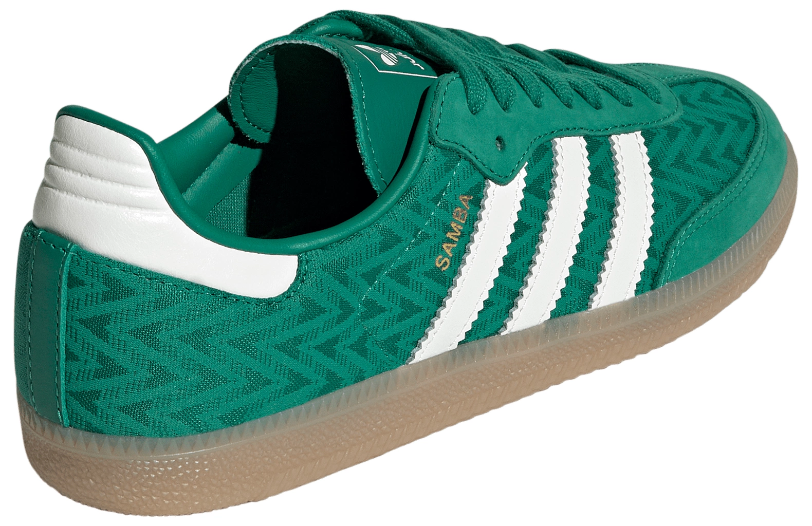 adidas Women's Samba OG Shoes - Bold Green/Off White/Gold Met - View 6