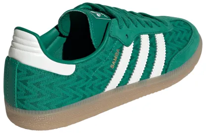 adidas Women's Samba OG Shoes - Bold Green/Off White/Gold Met - View 6