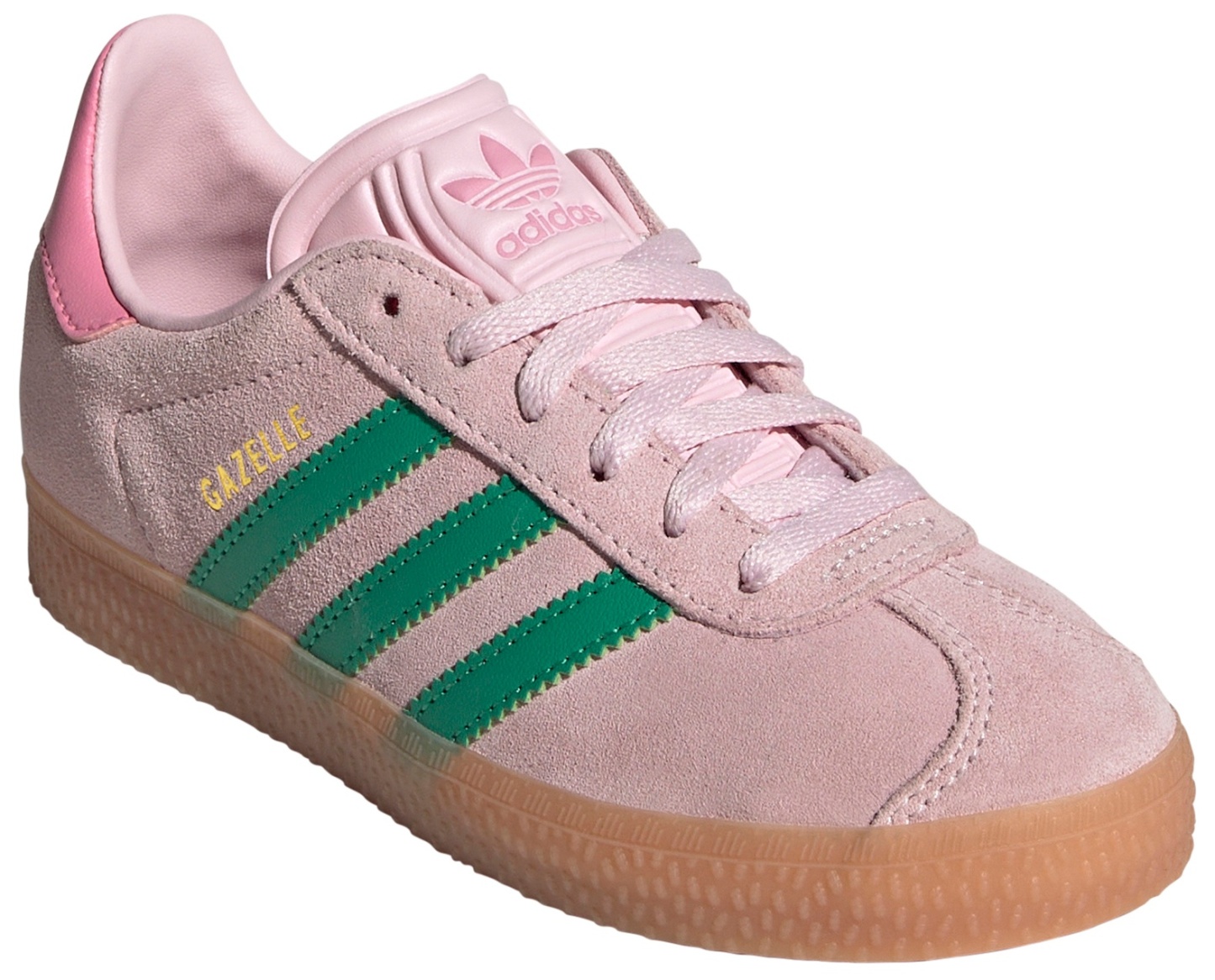 adidas Kids' Preschool Gazelle Shoes - Pink/Green - View 6