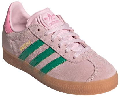 adidas Kids' Preschool Gazelle Shoes - Pink/Green - View 6