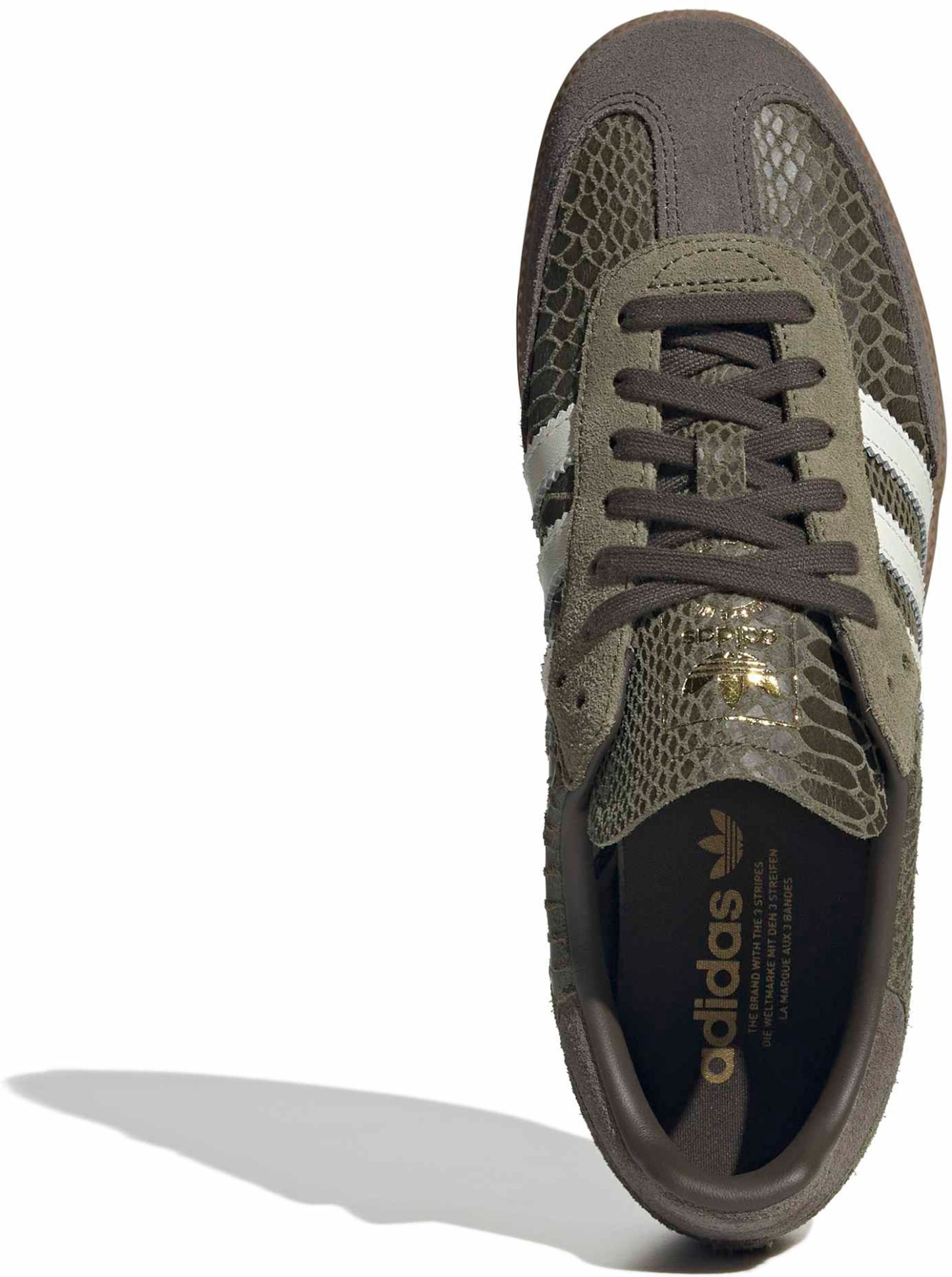 adidas Samba OG Shoes - Snake Olive/White - View 2