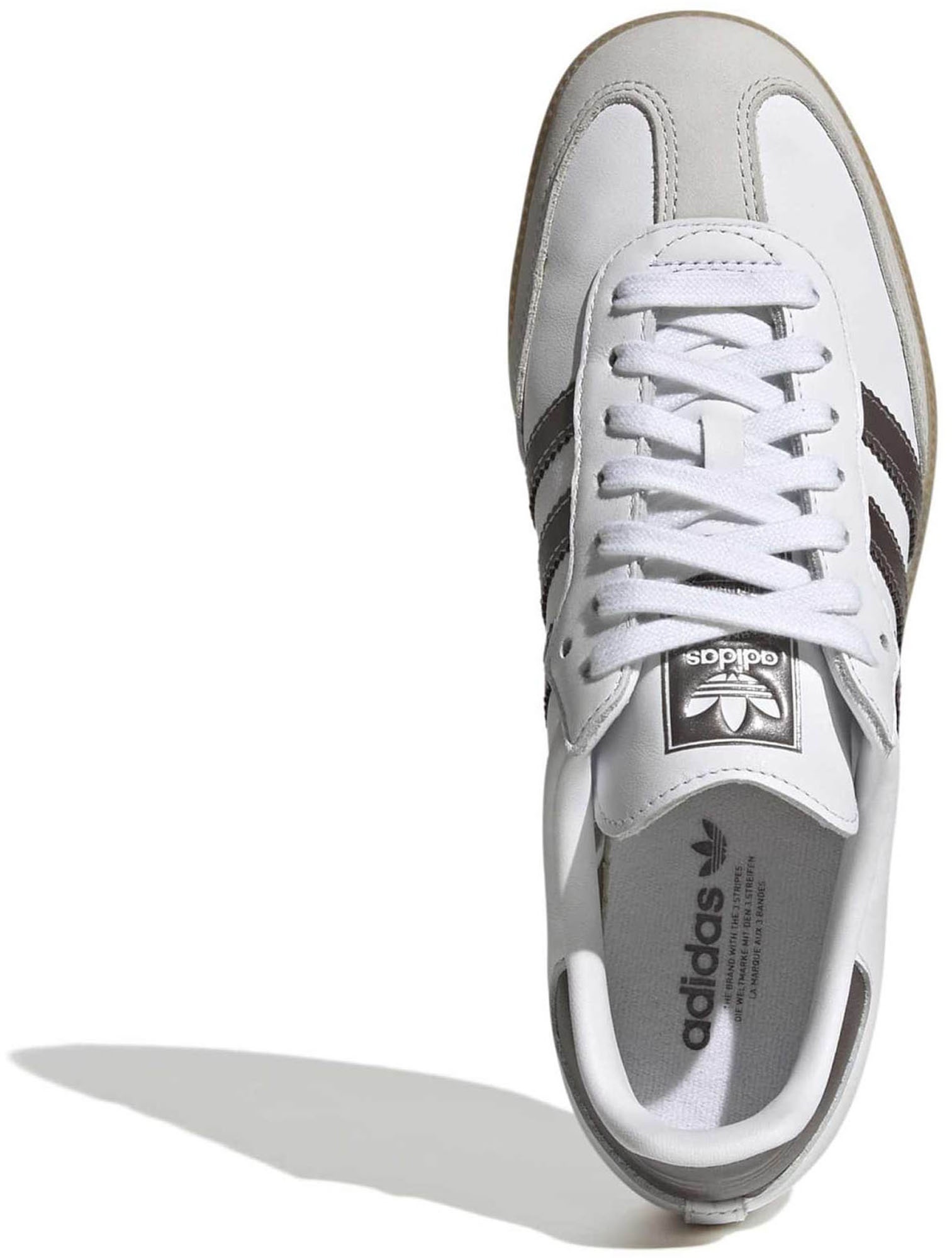 adidas Women's Samba OG Shoes - White/Coffee Met/Gum4 - View 2