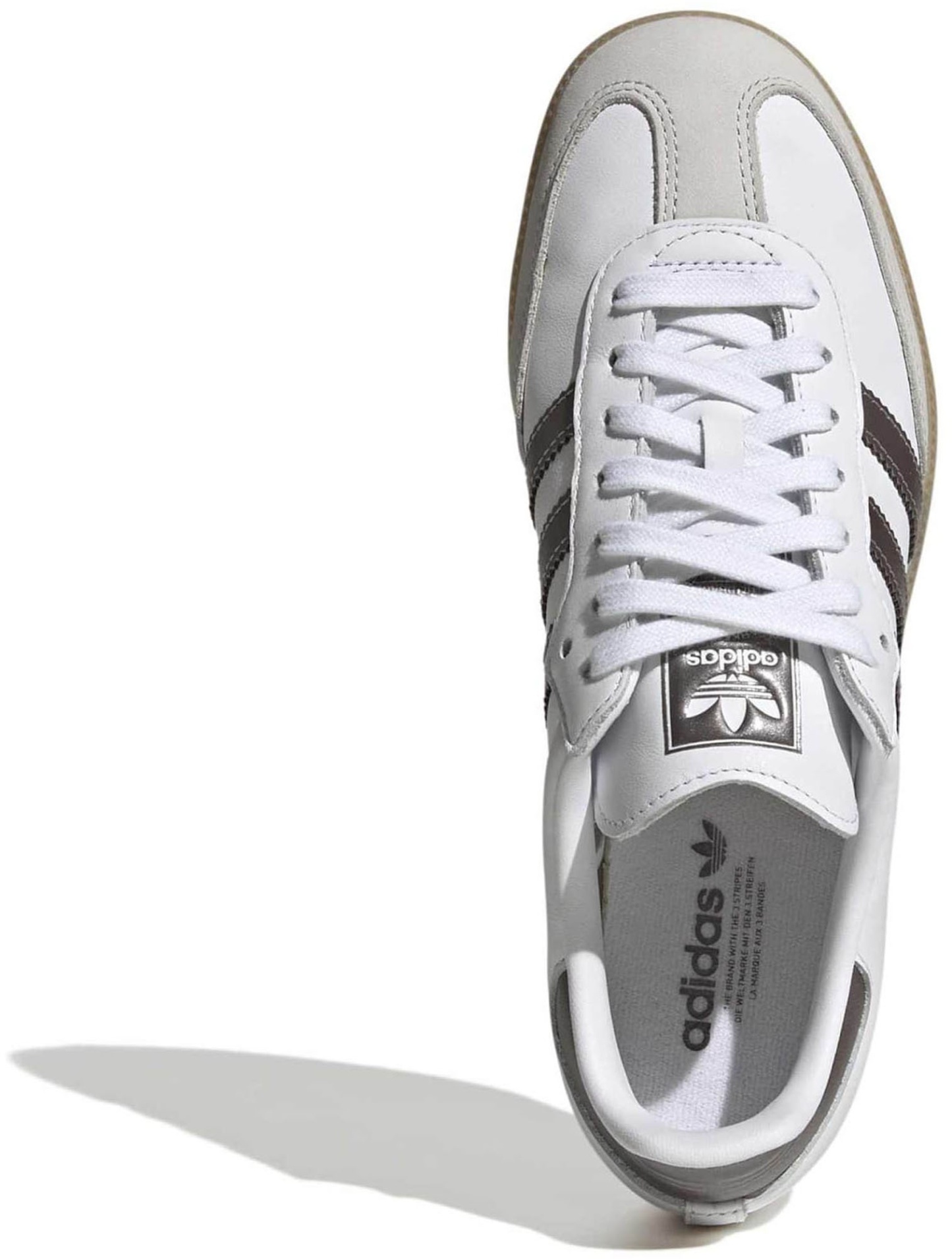 adidas Women's Samba OG Shoes - White/Coffee Met/Gum4 - View 2