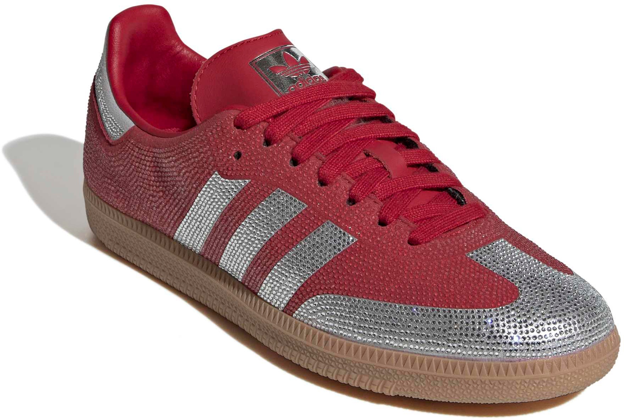 adidas Women's Samba OG Shoes - Rhinestone Tm Vic Red/Slv - View 6