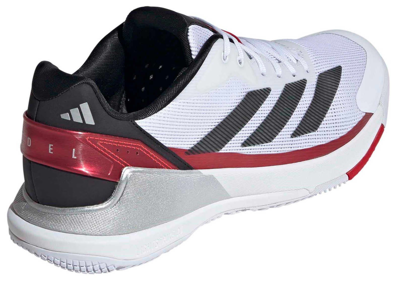 adidas Men's Crazyquick Padel Shoes - White/Black/Red - View 6