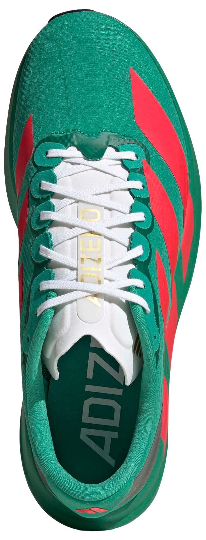 adidas Men's Adizero EVO SL Woven Running Shoes - Court Green/Lucid Red/Ftwr White - View 4