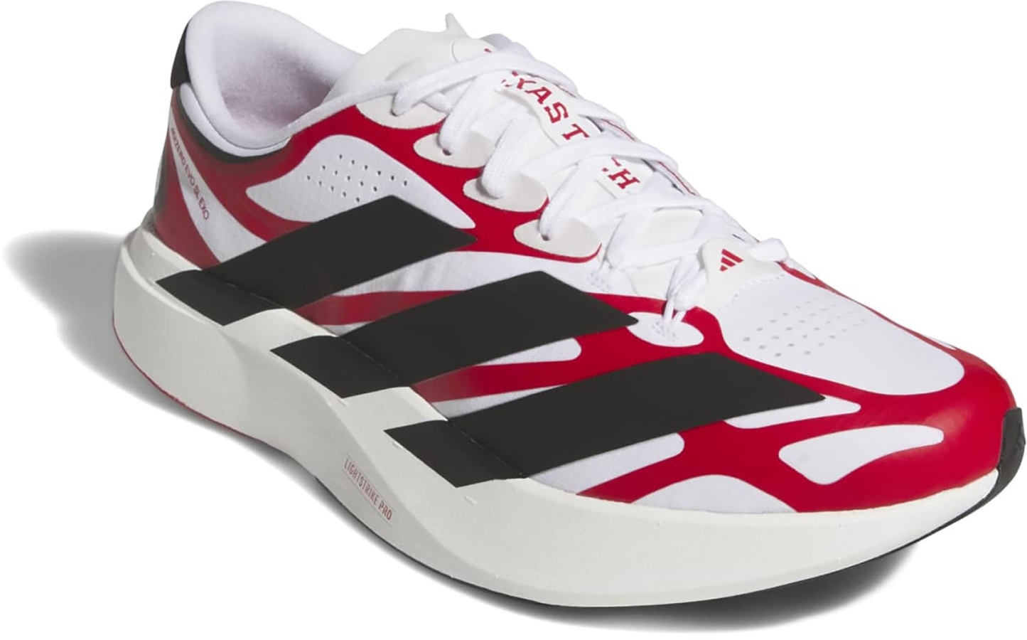 adidas Men's Adizero EVO SL EXO Texas Tech Running Shoes - Ftwr White/Core Black/Team Power Red - View 6