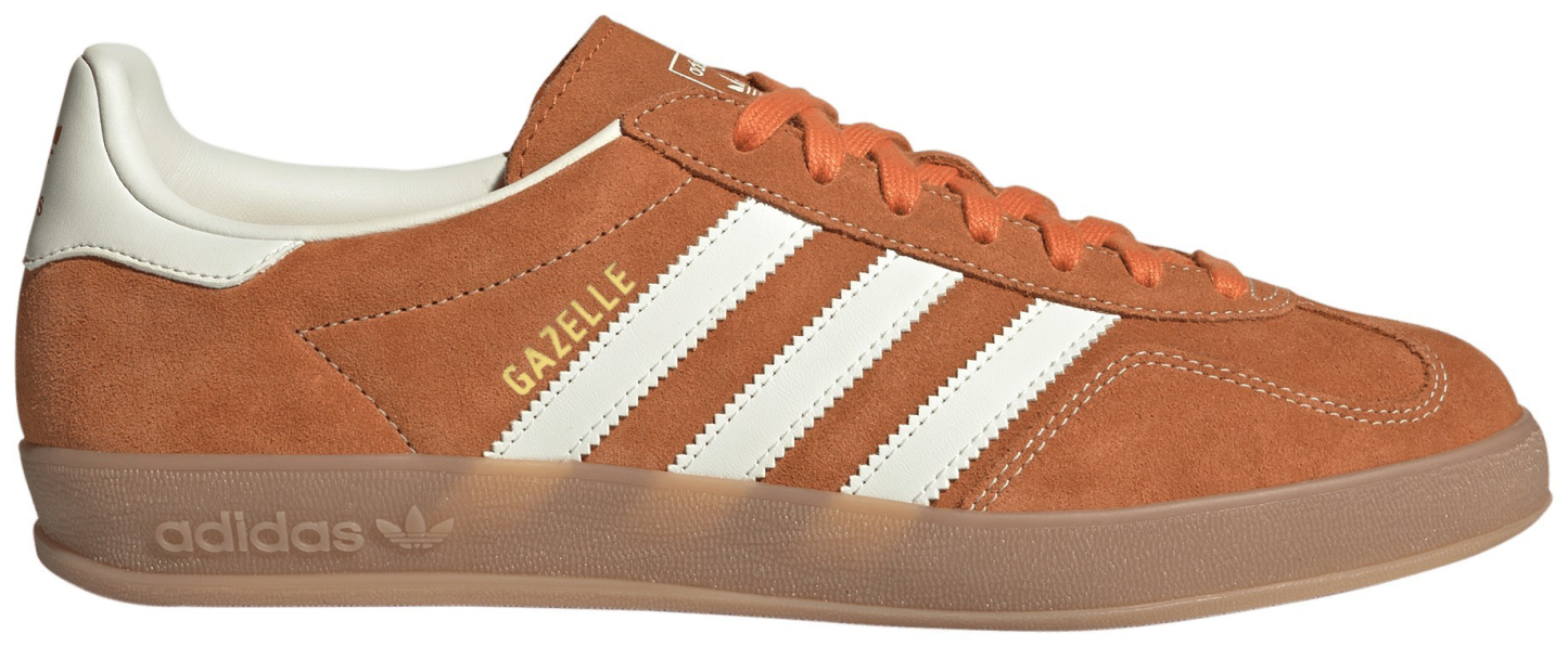 adidas Men's Gazelle Indoor Shoes - Orange/White - View 1