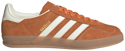 adidas Men's Gazelle Indoor Shoes - Orange/White - View 1