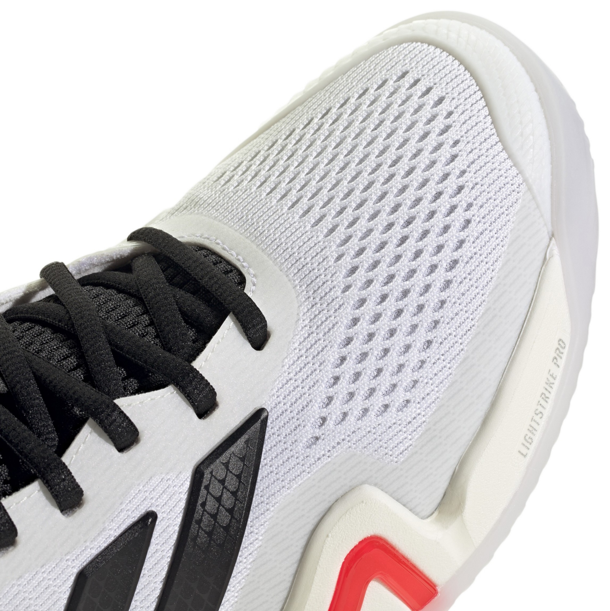 adidas Men's Barricade 14 Tennis Shoes - Ftwr White/Core Black/Lucid Red - View 8