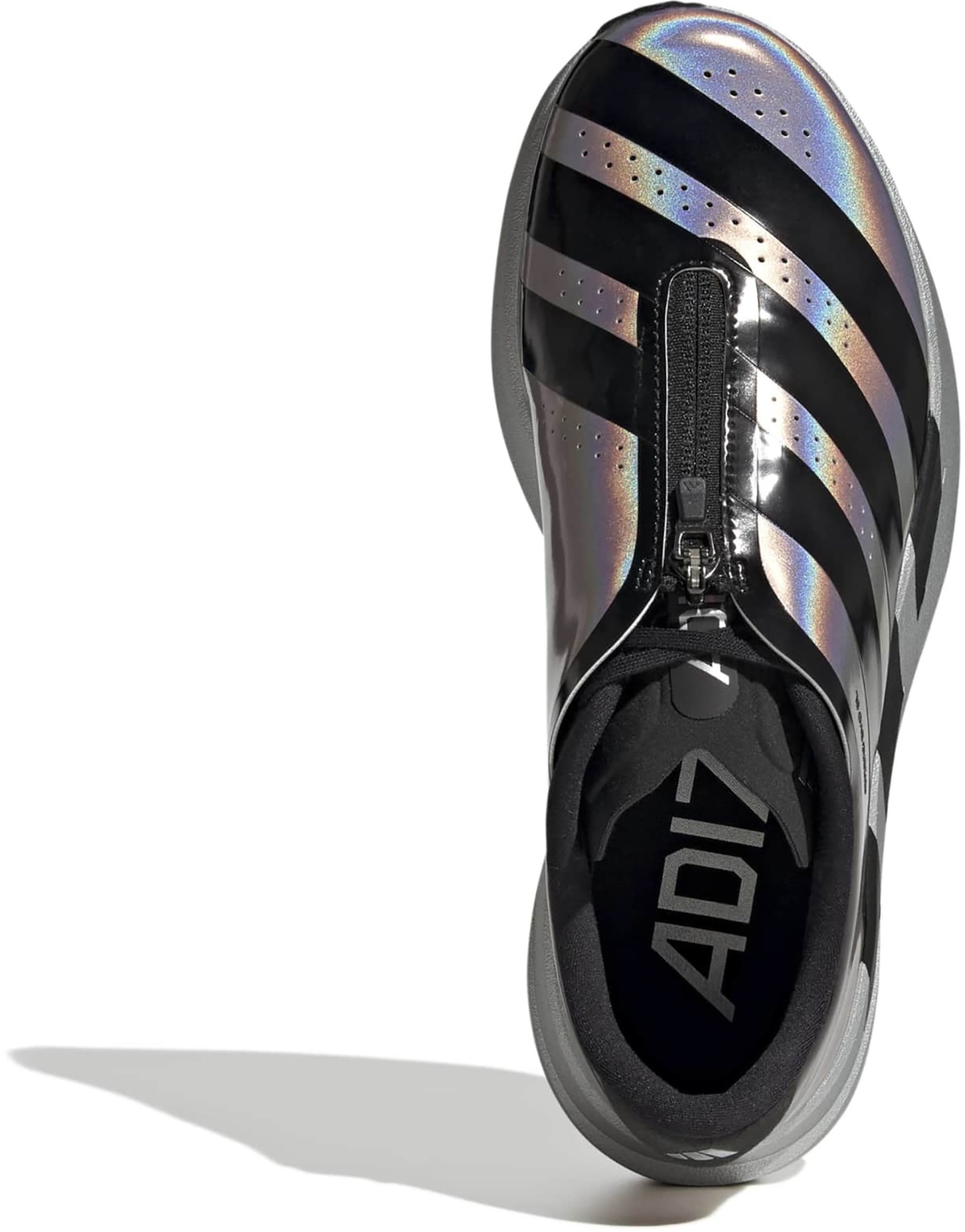adidas Women's Adizero EVO SL Zip Running Shoes - Silver Met./Core Black/Halo Silver - View 2