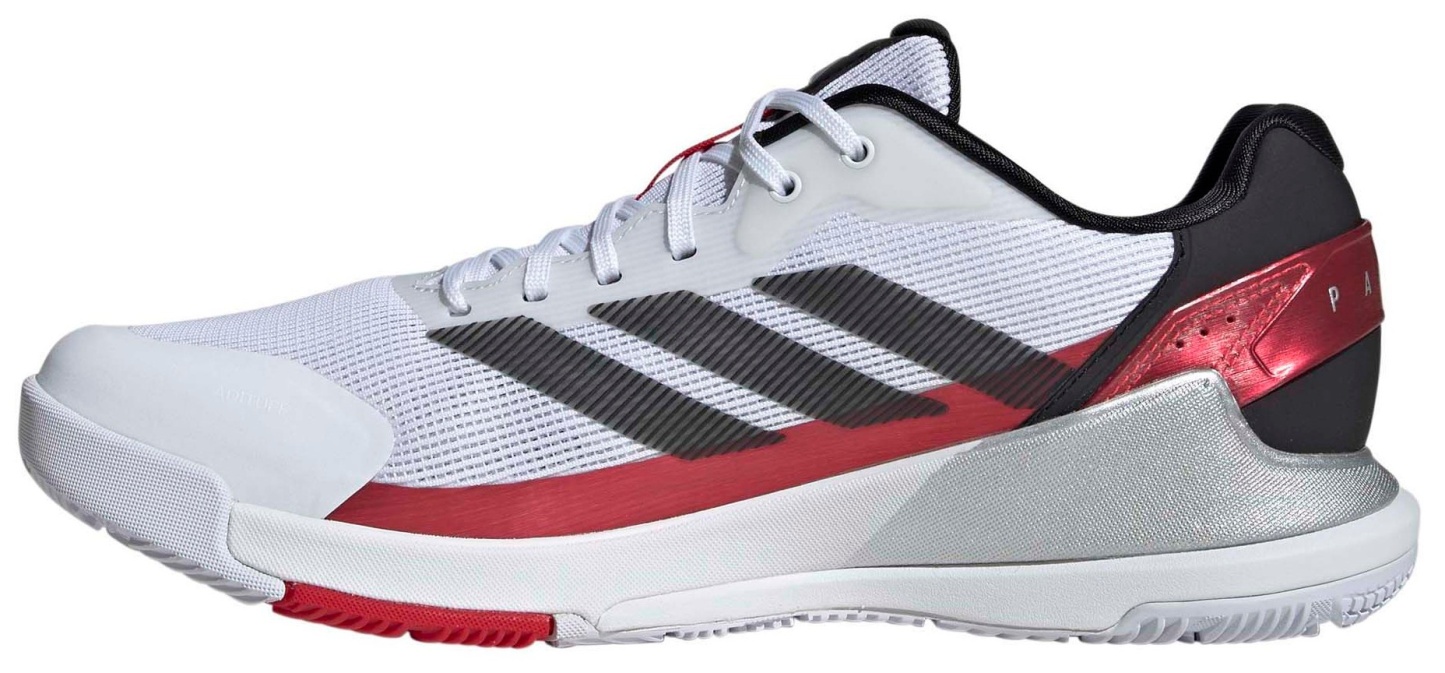 adidas Men's Crazyquick Padel Shoes - White/Black/Red - View 4