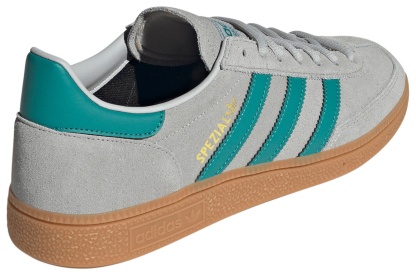 adidas Men's Handball Spezial Shoes - Grey/Pure Teal/Gold Met - View 7