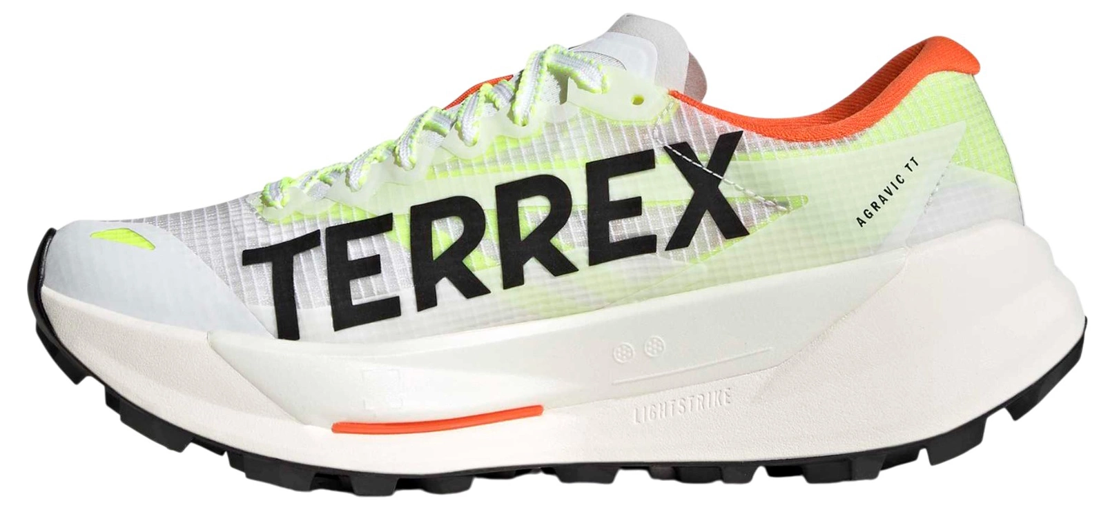 adidas Women's Terrex Agravic TT Trail Running Shoes - White/Black/Impact Orange - View 4