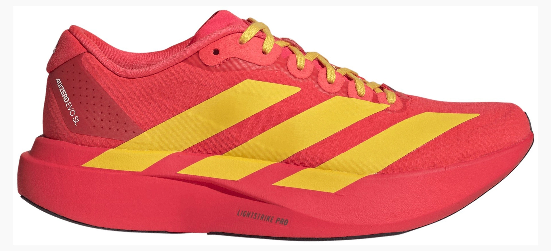 adidas Women's Adizero EVO SL Running Shoes - Lucid Red/Bold Gold/Semi Lucid Blue - View 1