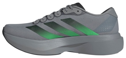 adidas Men's Adizero EVO SL Woven Running Shoes - Grey/Screaming Green/Carbon - View 4