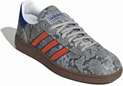 adidas Men's Handball Spezial Shoes - Grey Two/Orange/Collegiate Royal - View 7