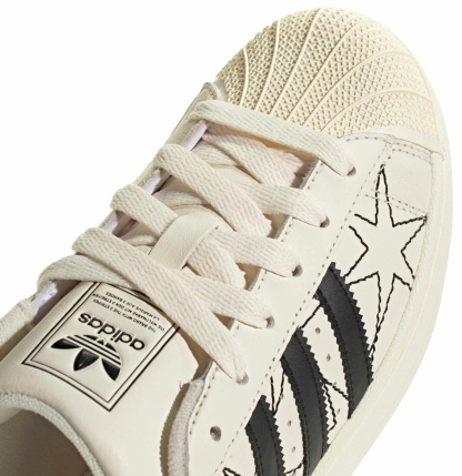 adidas Women's Superstar II Shoes - Cream White/Core Black/Cream White - View 7
