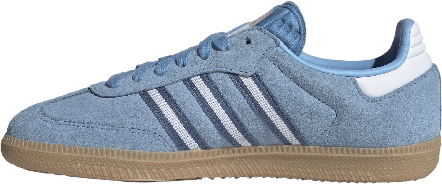 adidas Kids' Grade School FIFA World Cup Samba OG Shoes - Light Blue/White/Gum - View 4