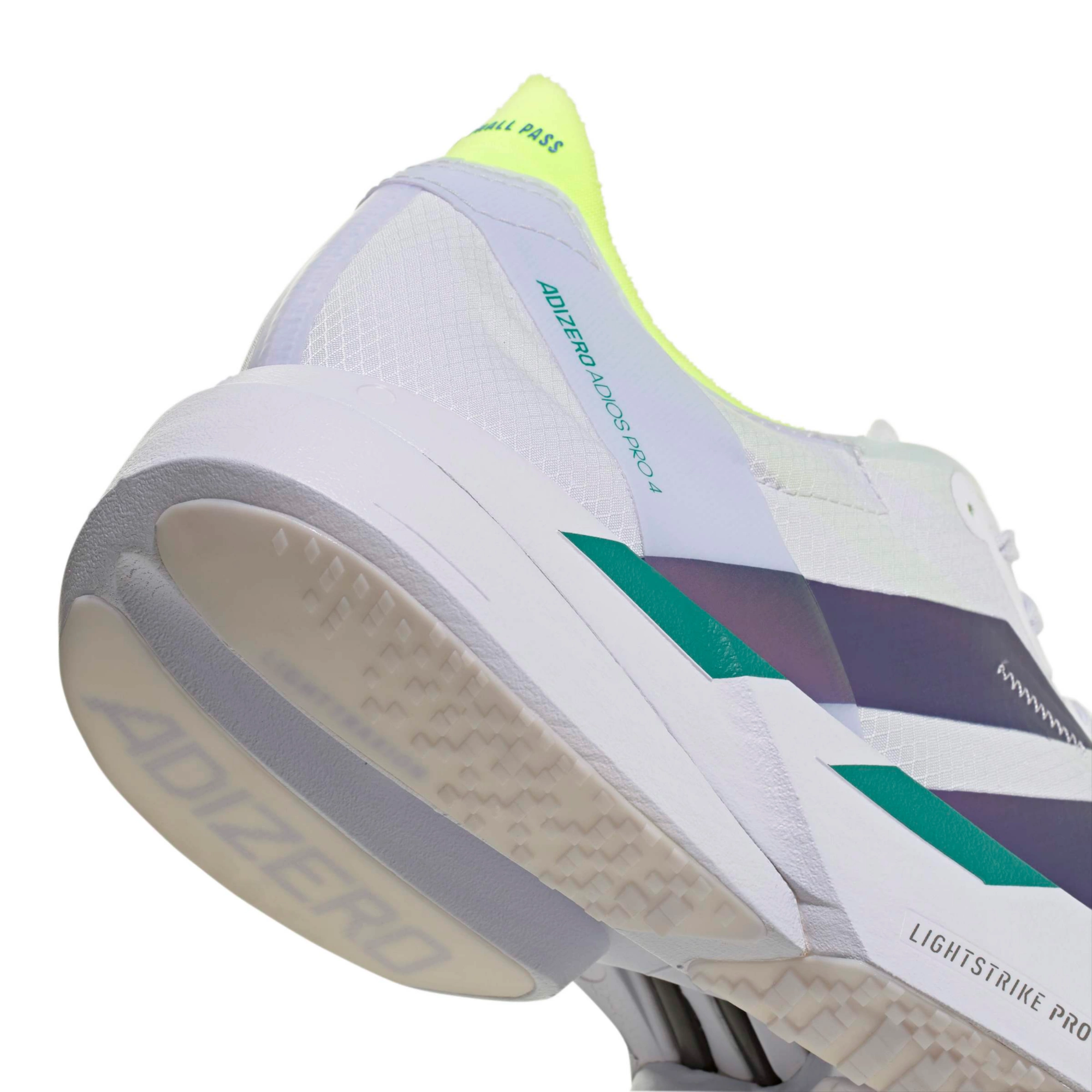 adidas Men's Adizero Adios Pro 4 Running Shoes - Frozen Purple/Solar Purple/Signal Green - View 7
