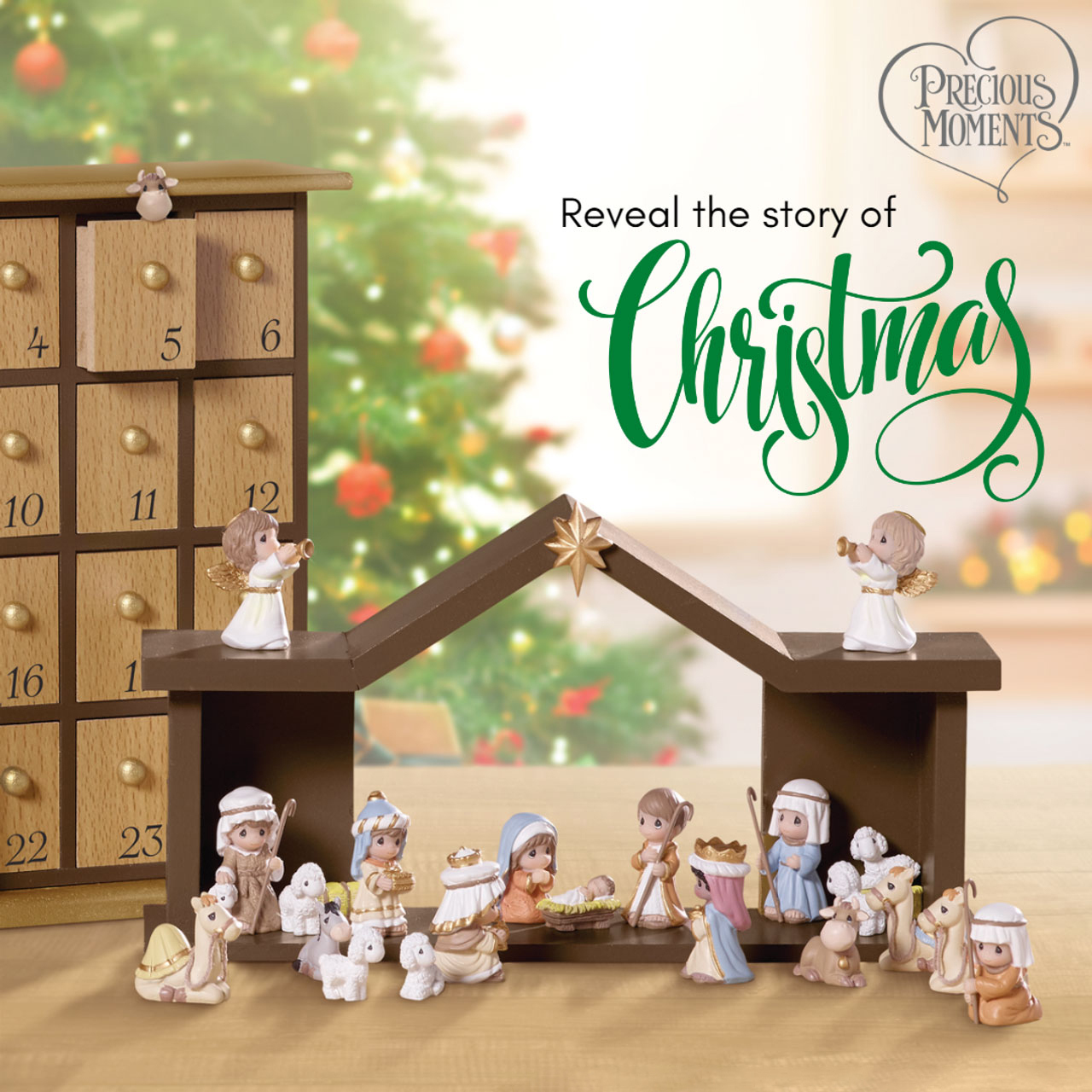 🔥LIMITED TIME OFFER ONLY TODAY! - Precious Moments Nativity Figurines Advent Calendar, 26-Piece Set