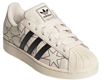 adidas Women's Superstar II Shoes - Cream White/Core Black/Cream White - View 6