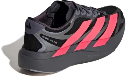 adidas Men's Adizero EVO SL Running Shoes - Black/Solar Turbo/Iron Mtllc - View 7