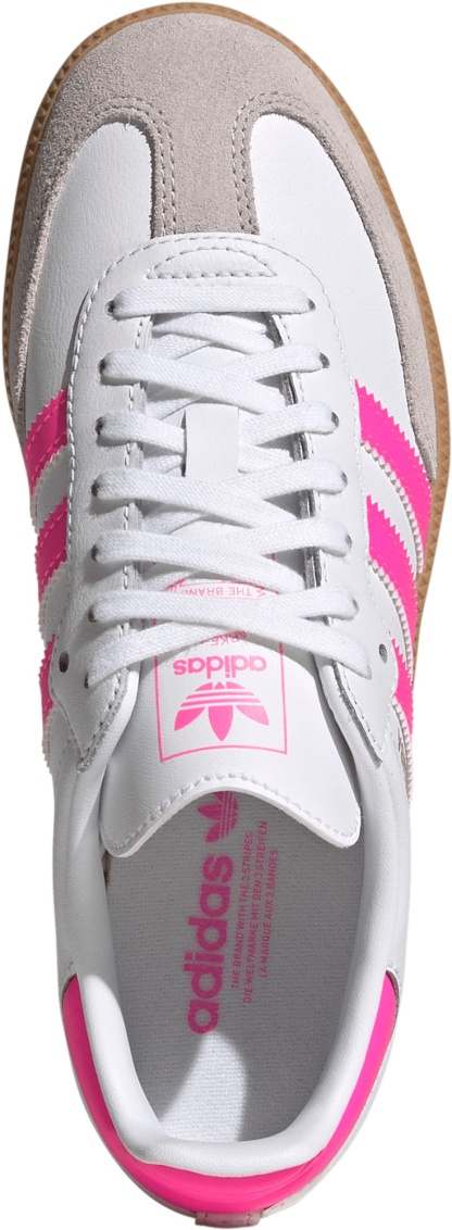 adidas Kids' Grade School Samba OG Shoes - White/Hot Pink - View 2