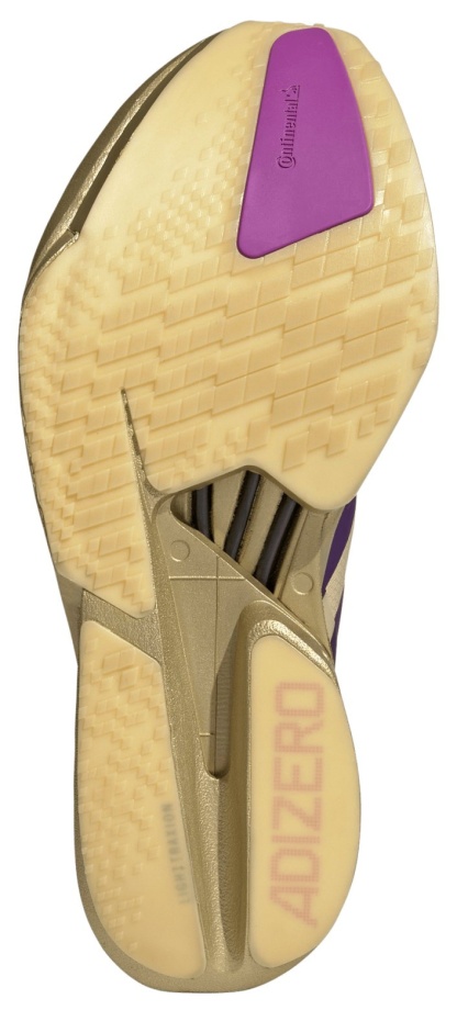 adidas Men's Adizero Adios Pro 4 Running Shoes - Sand/Rich Purple/Gold Met. - View 3