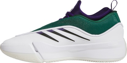 adidas Dame 9 Low Basketball Shoes - White/Navy/Green - View 4