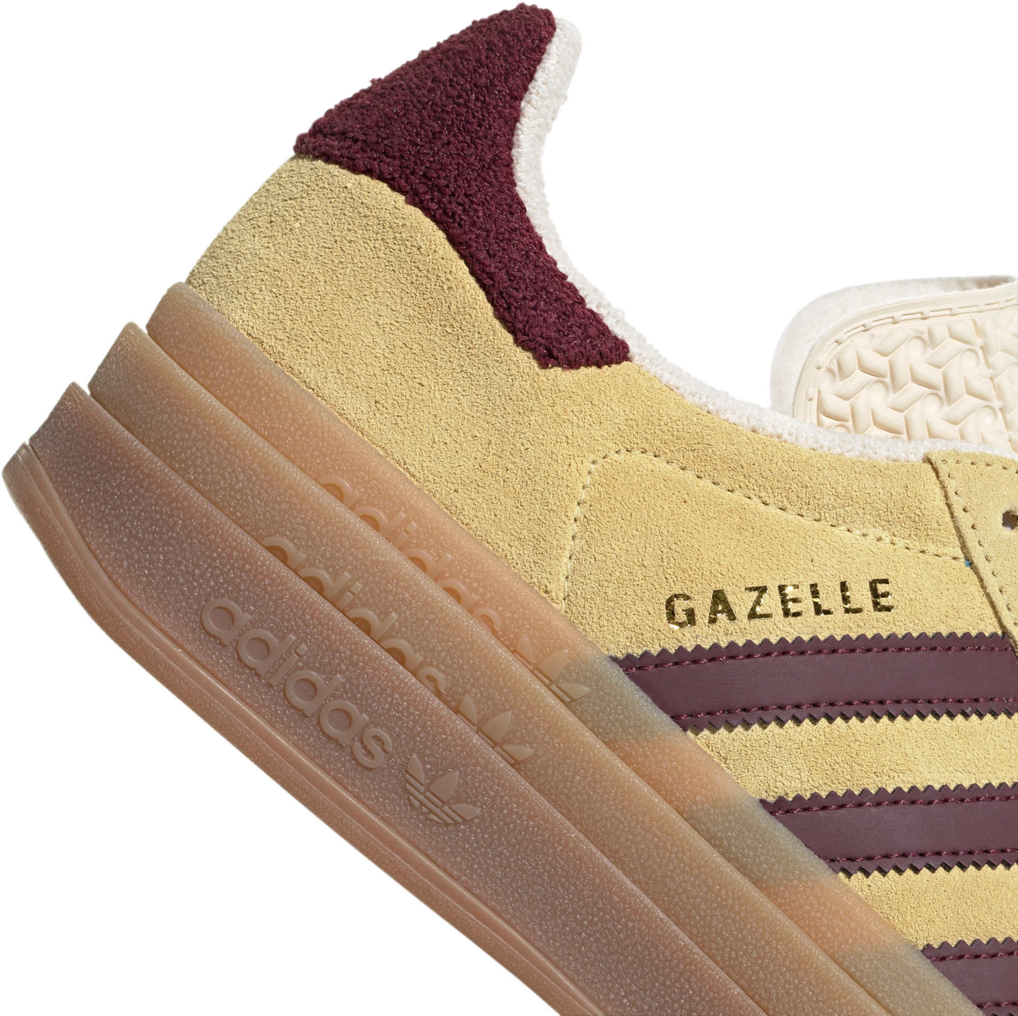 adidas Originals Women's Gazelle Bold Shoes - Maroon/Yellow - View 7