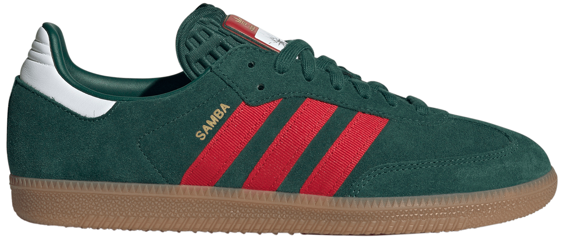 adidas FIFA World Cup Samba OG Shoes - Team Dark Green/Better Scarlet/Gum4 - View 1