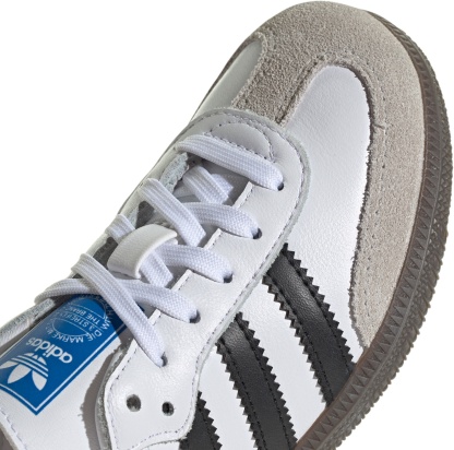 adidas Kids' Preschool Samba OG Shoes - White/Black/Gum - View 6
