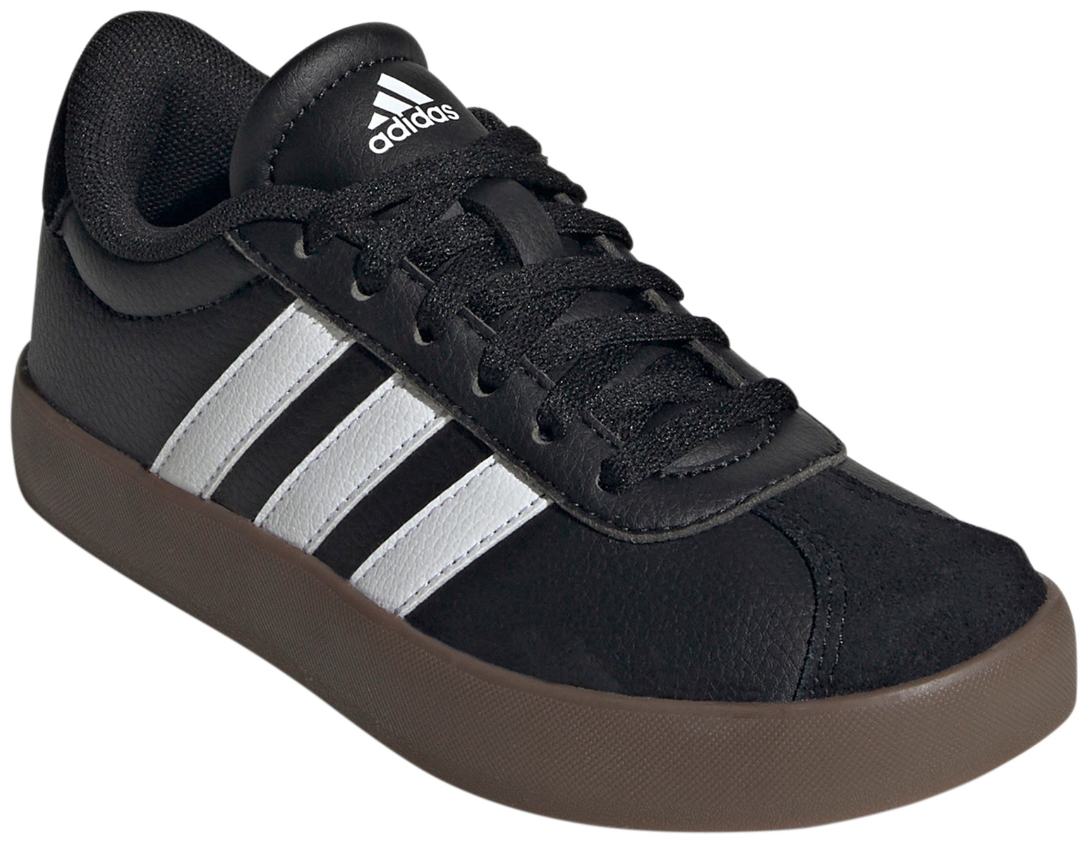 adidas Kids' Grade School VL Court Low Shoes - Black/White - View 6
