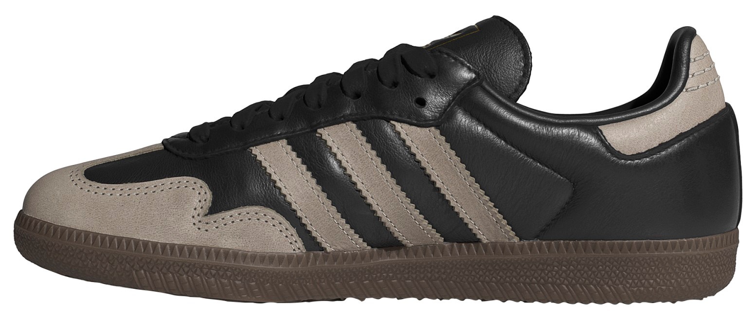 adidas Women's Samba OG Shoes - Core Black/Wonder Beige/Gold Met - View 4