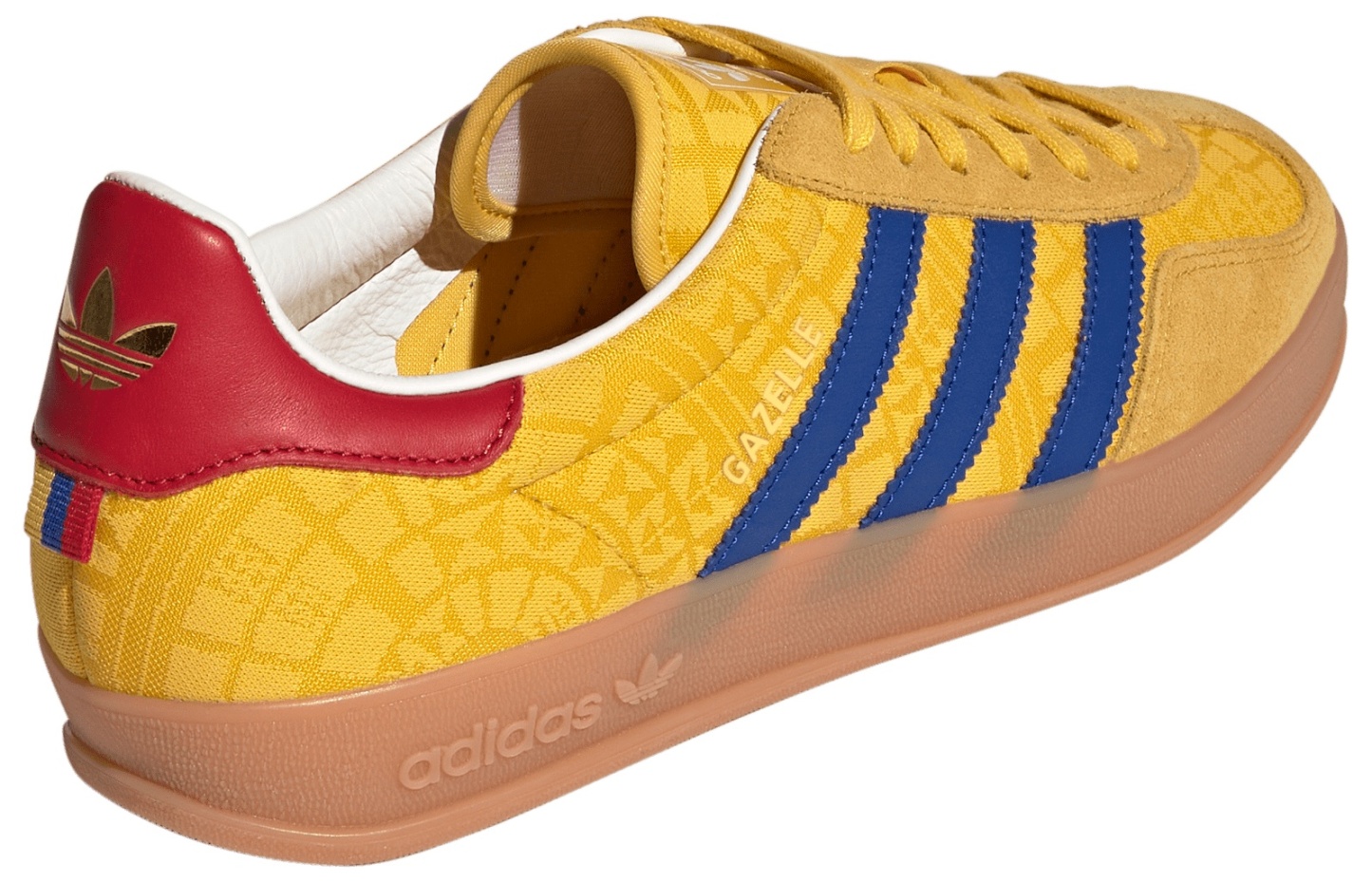 adidas World Cup Gazelle Indoor Shoes - Bold Gold/Power Blue/Team Colleg Red - View 6