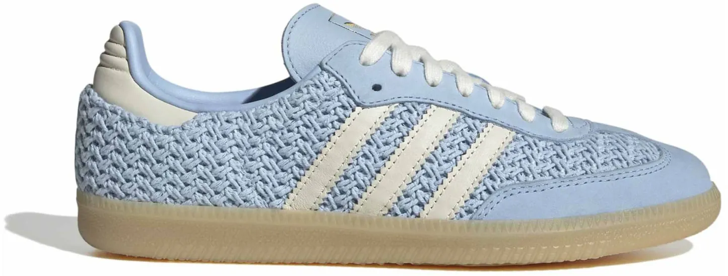 adidas Women's Samba OG Shoes - Crochet Clear Sky/Off Wht - View 1